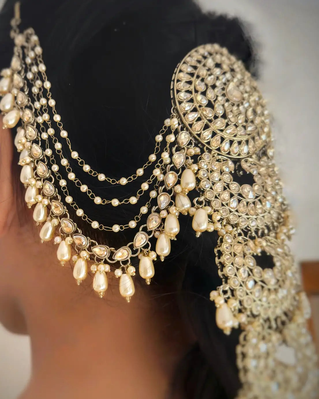 The Royal Kundan Bridal Passa & Hair Chain
