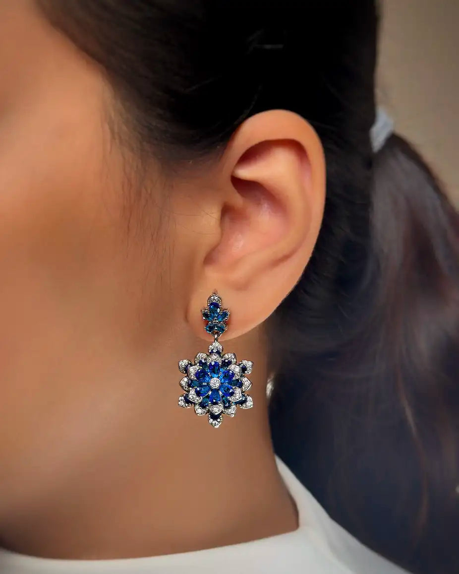 Floral Radiance Drop Earrings