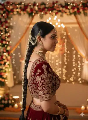 The Royal Kundan Bridal Passa & Hair Chain