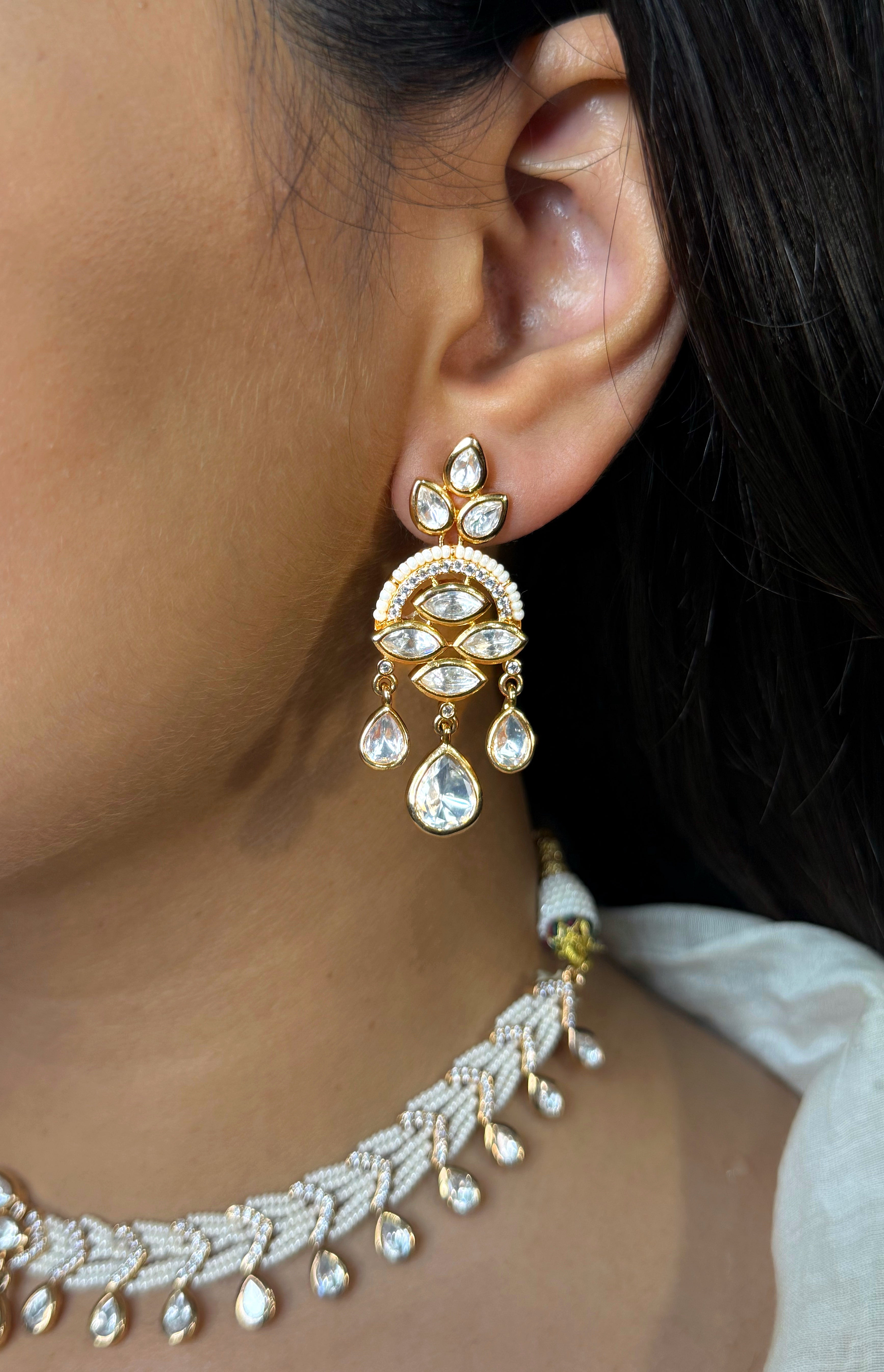 Pearl and Moissanite Set