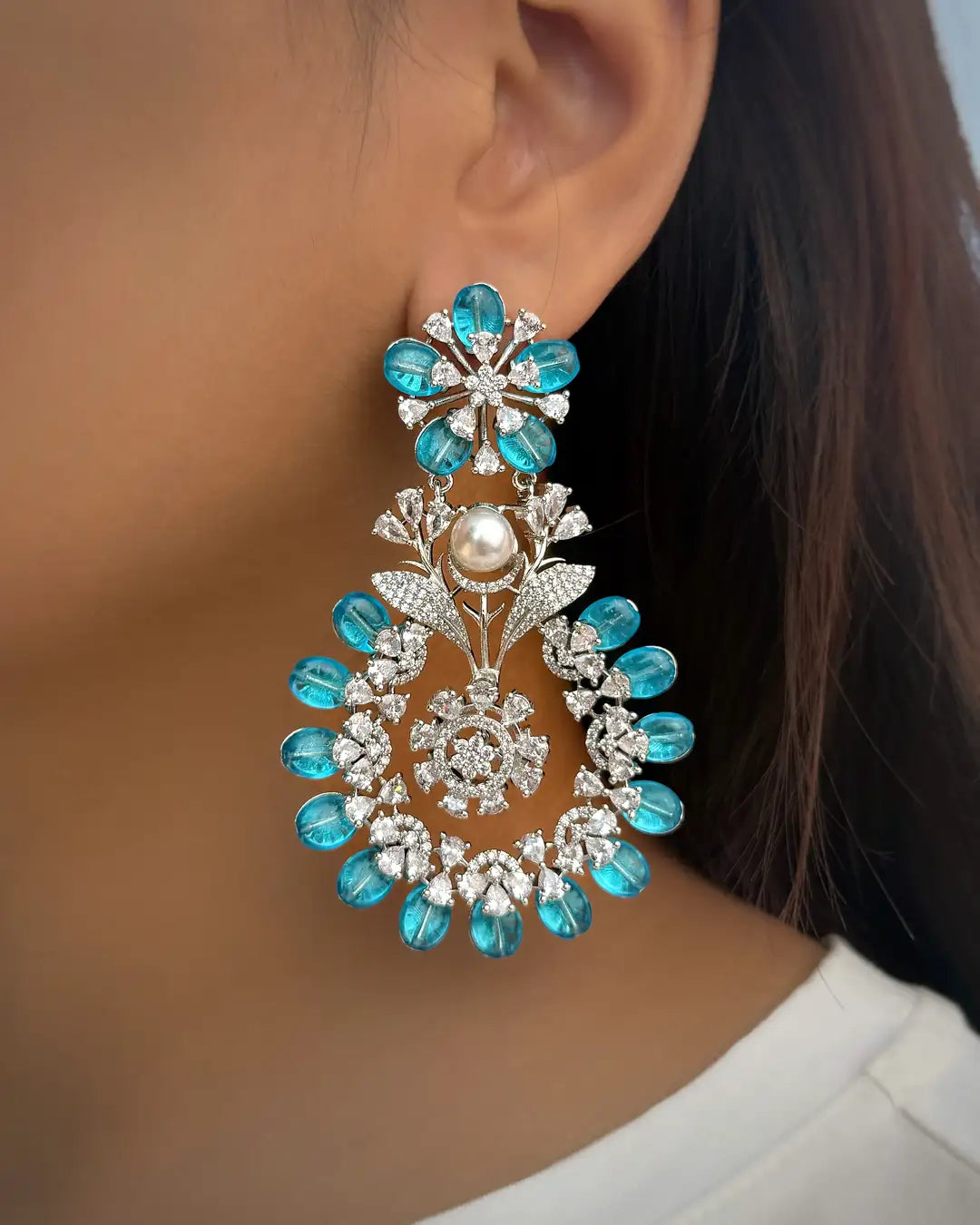 "Blue Lagoon" Royal Chandelier Earrings