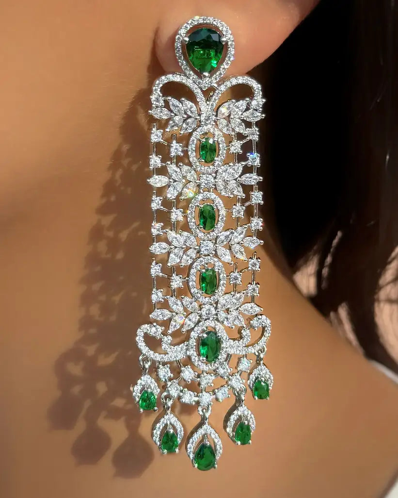 Extra-long chandelier earrings