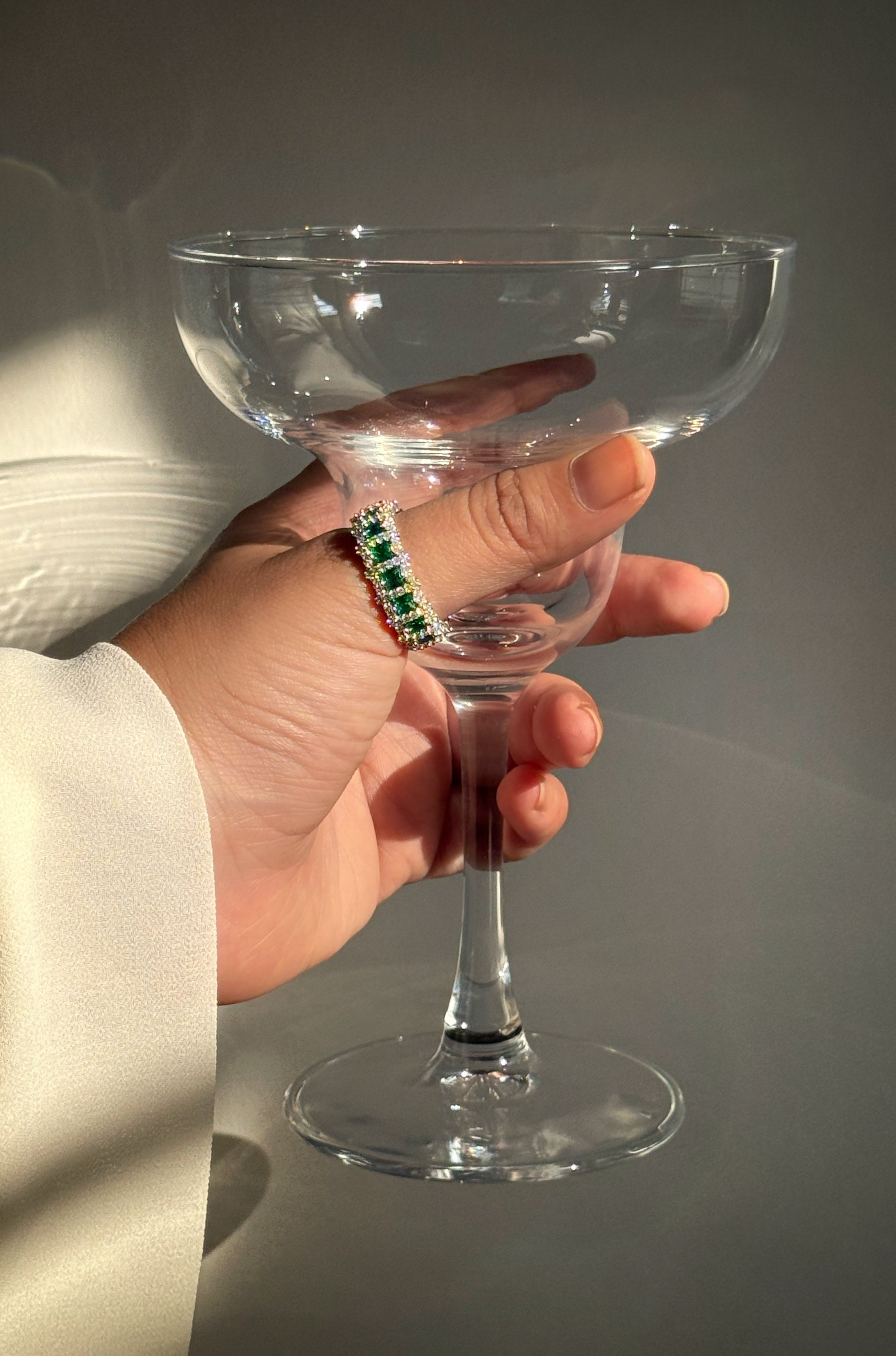 Zirkaan and Emerald Band Ring