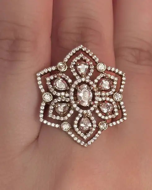 Adjustable American diamond ring